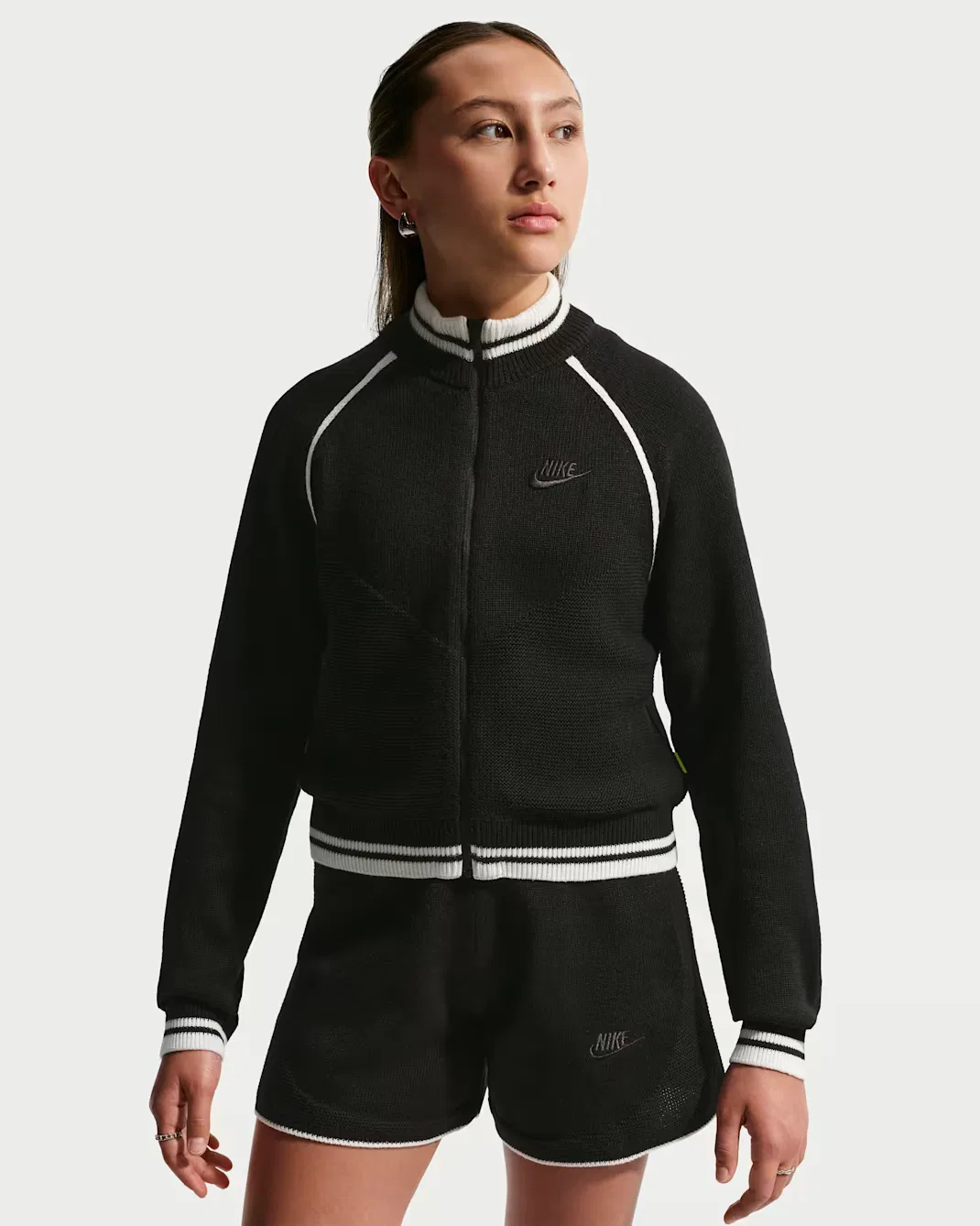 Детский свитер/спортивная куртка для девочек (подросткового возраста) Nike Sportswear Collection, Black/White