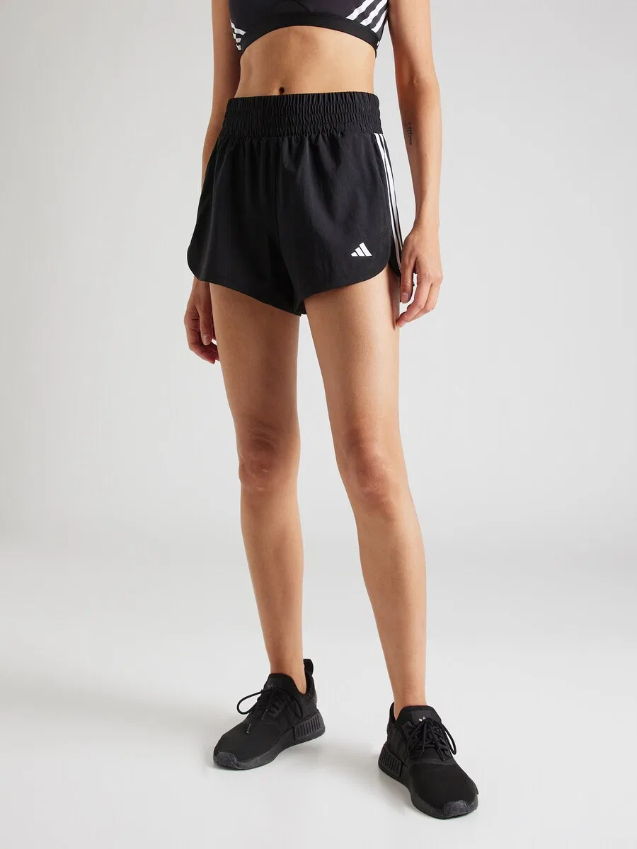 Спортивные шорты ADIDAS PERFORMANCE свободного кроя 'Pacer' черного цвета — фото 3