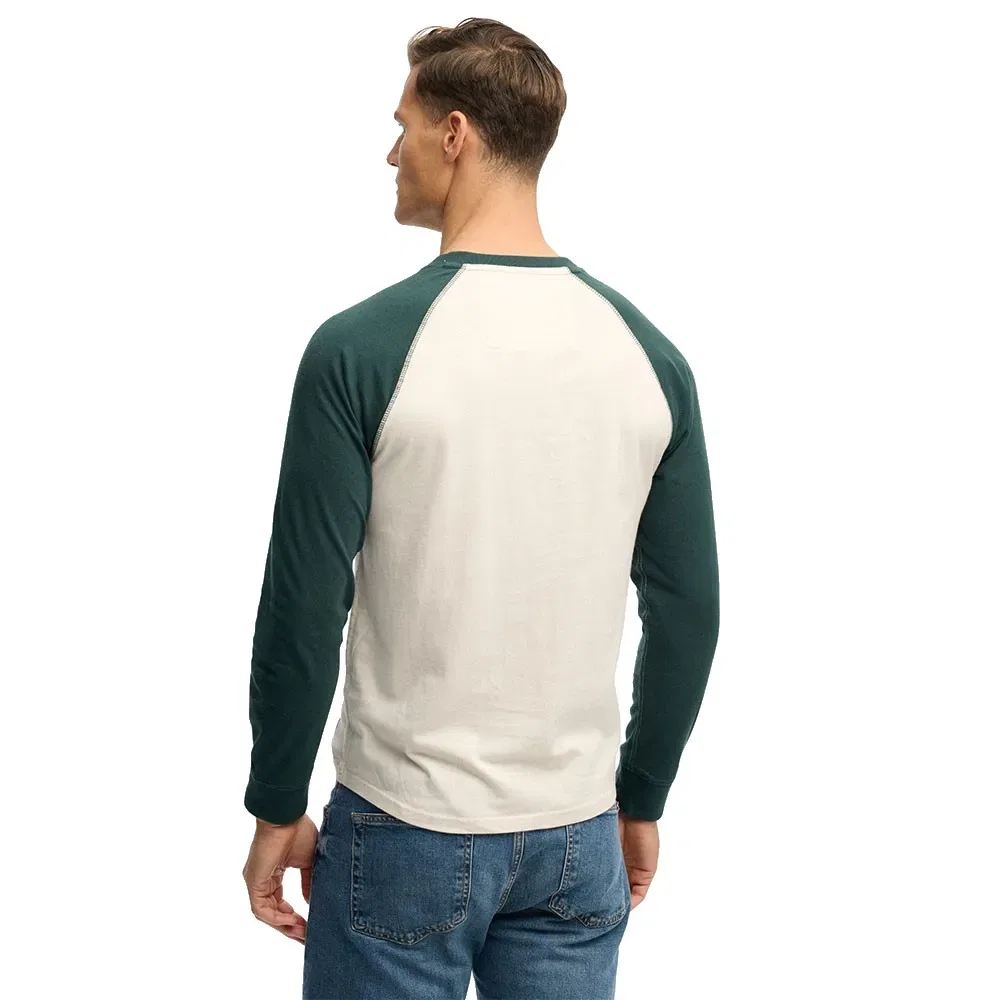 Футболка с длинным рукавом Vintage Athletic Baseball Superdry, зеленый — фото 2