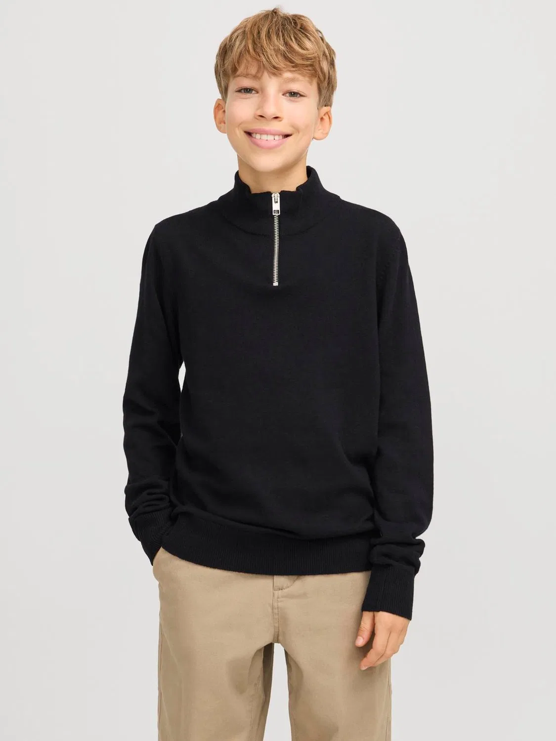 Свитер с высоким воротником Jack & Jones Junior, черный