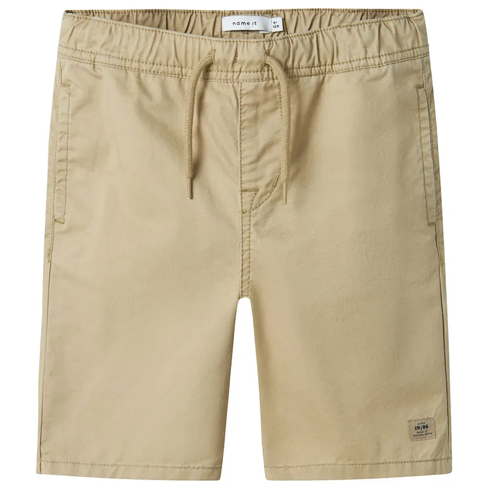 Шорты Name It Ryan Jog L Twill 7001, бежевый — фото 3