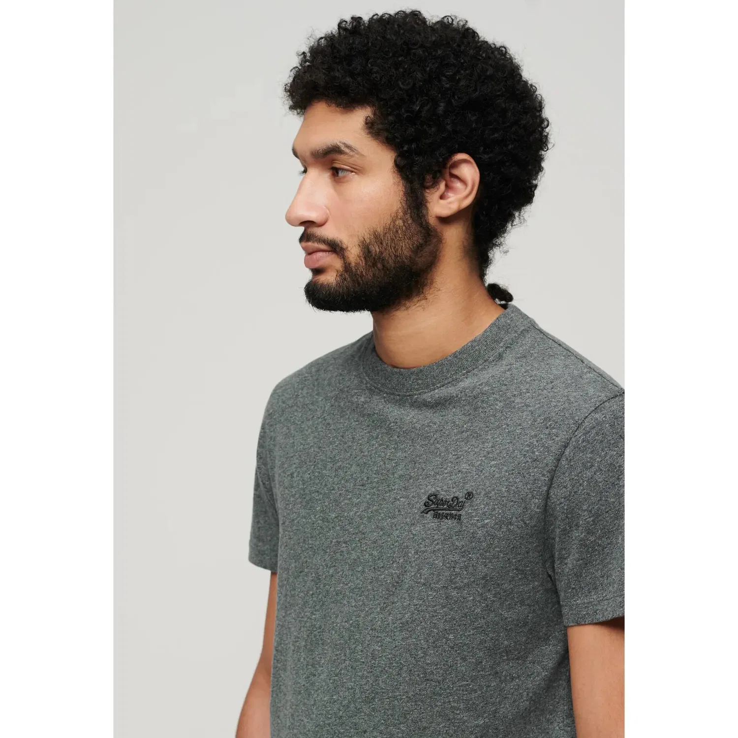 Мужская футболка Slim Fit Essential Logo Superdry, Grau — фото 4
