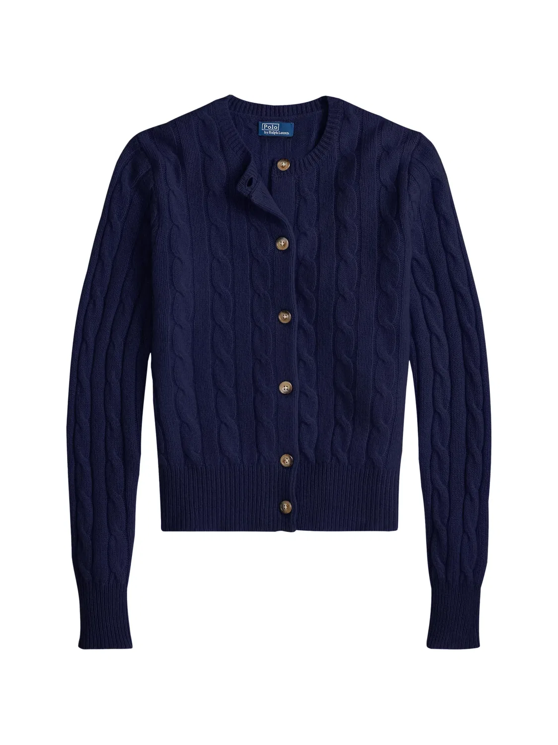 Кашемировый кардиган с круглым вырезом Polo Ralph Lauren, синий
