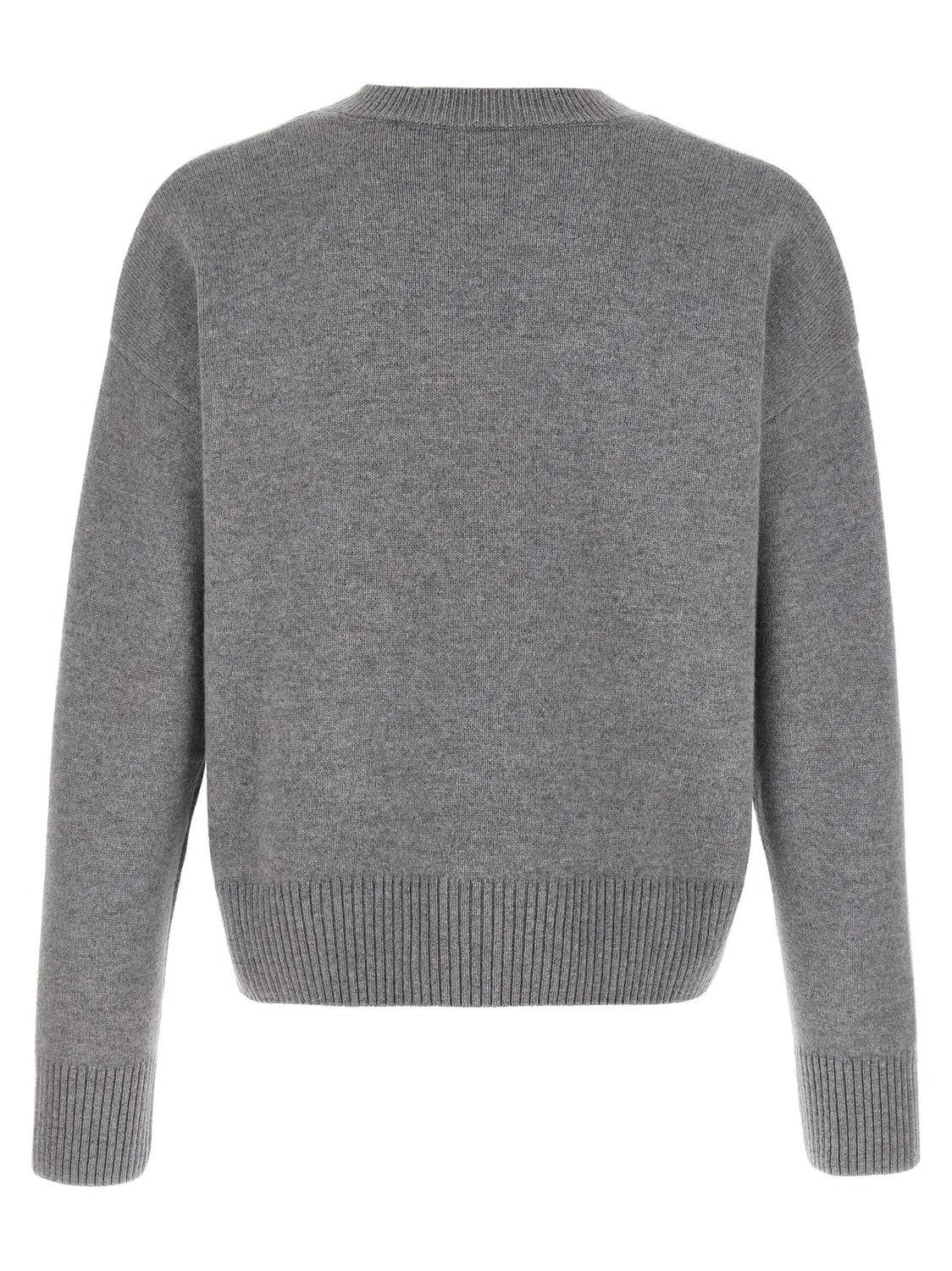 Мужской кардиган с V-образным вырезом Gray Wool Cardigan AMI Paris, Gray — фото 2