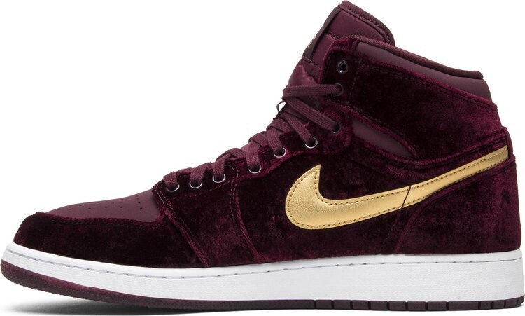 Кроссовки Air Jordan 1 Heiress GG Velvet, красный — фото 3