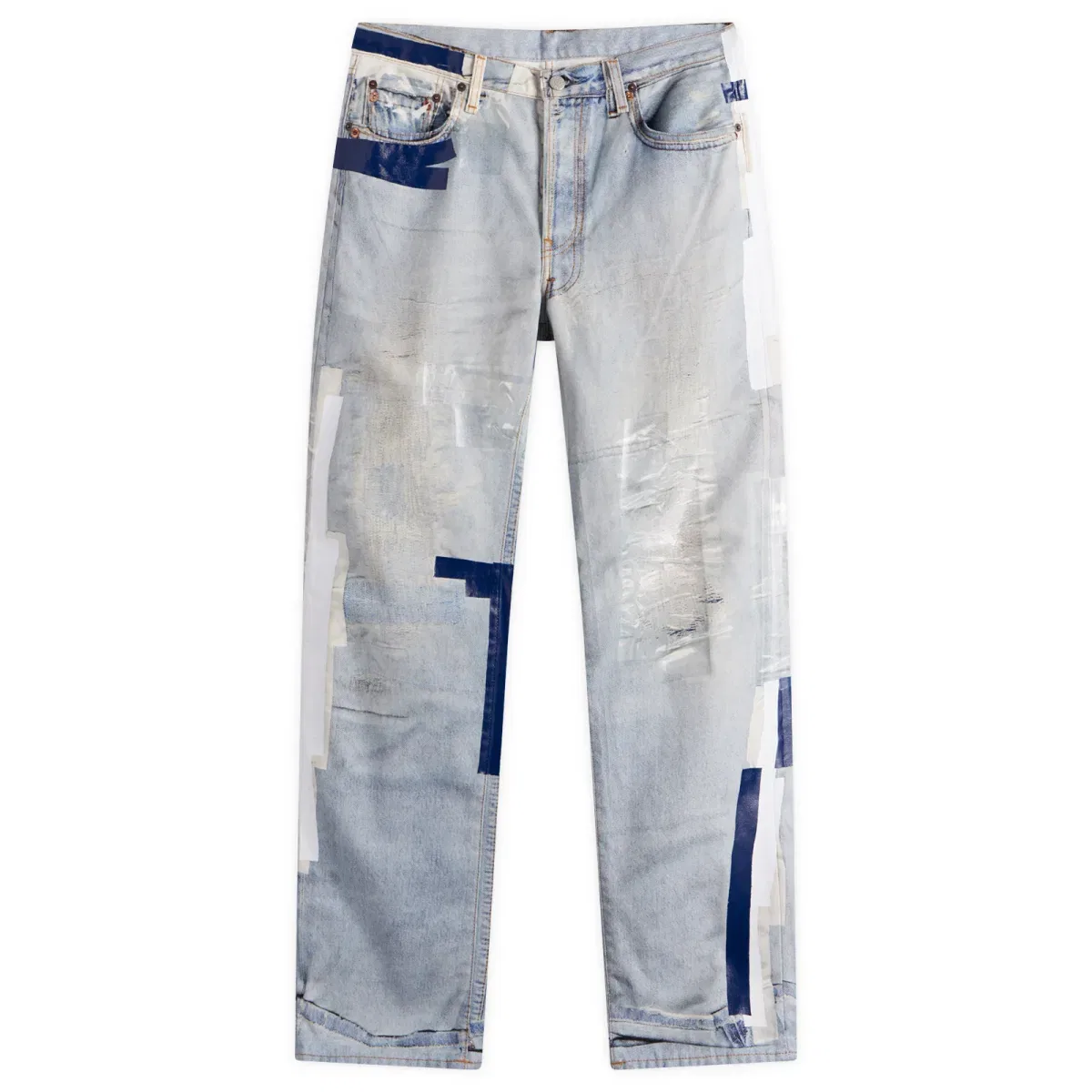 Джинсы с потертостями 1996 Tlo Tape Acne Studios, Light Blue