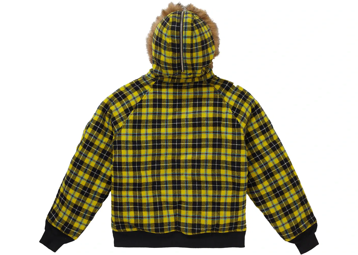 Мужская куртка с принтом Supreme N-2B Jacket, Yellow Plaid — фото 3