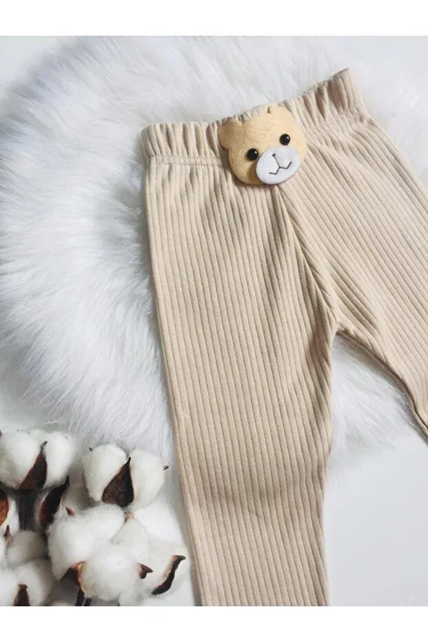 Детские леггинсы для девочек хлопковые Güneş Kids, Beige — фото 2