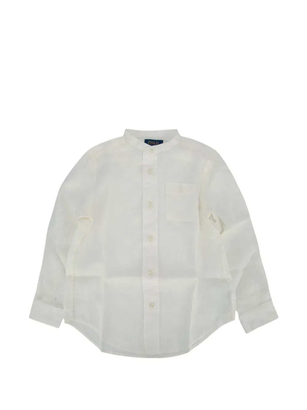 Рубашка с ворником-стойкой и карманом Polo Ralph Lauren Kids, бежевый