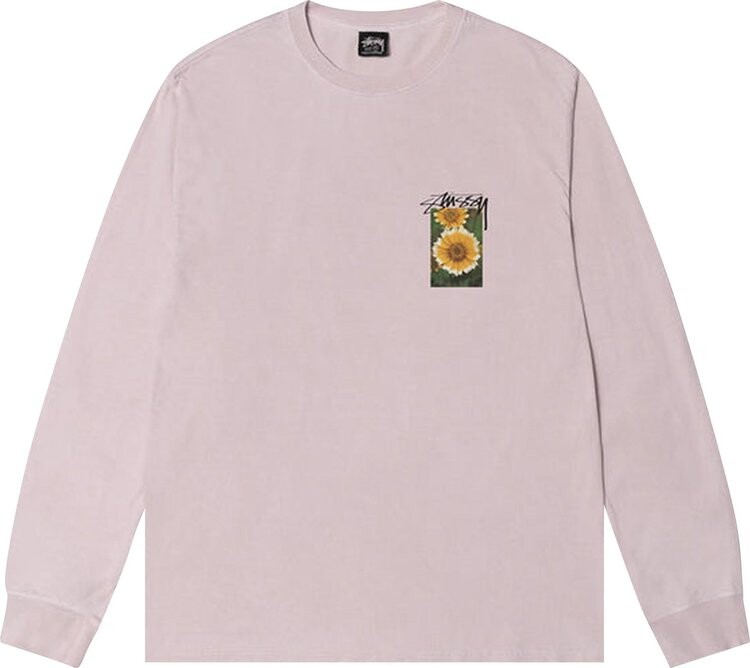 

Лонгслив Stussy Flower Grid Pigment Dyed Long-Sleeve Tee 'Blue', розовый