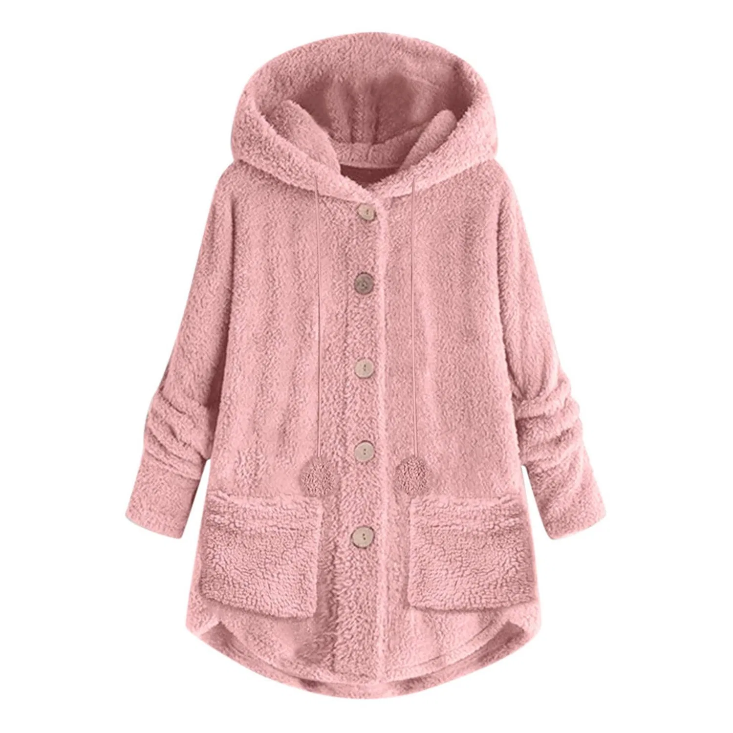 Женская куртка с капюшоном Teddy Bear Soft, Colore: rosa