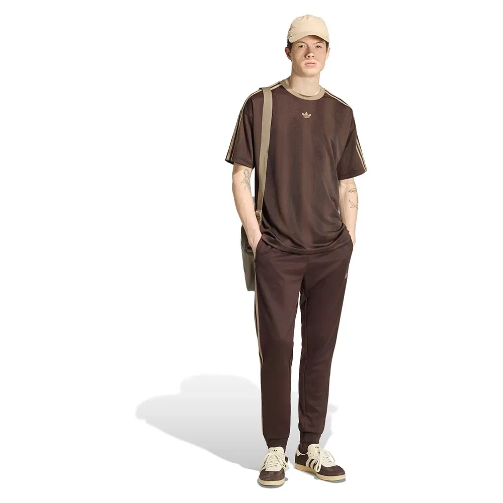 Мужские спортивные штаны с зауженным кроем Adidas Originals SST Track, Brown — фото 4