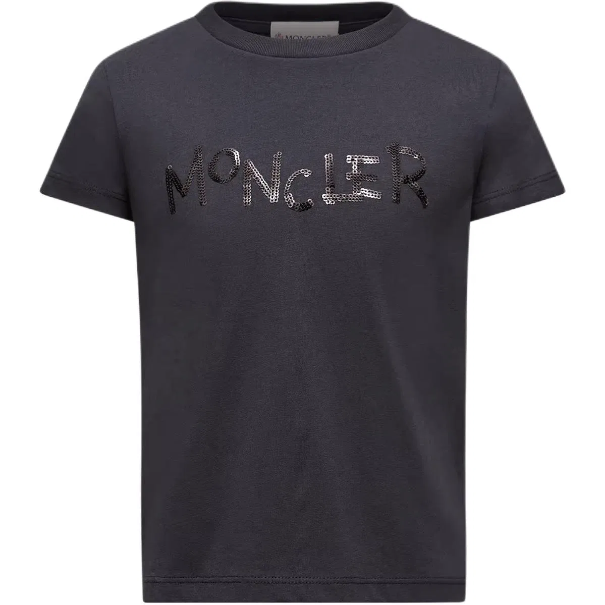 Футболка детская с круглым вырезом Moncler черная