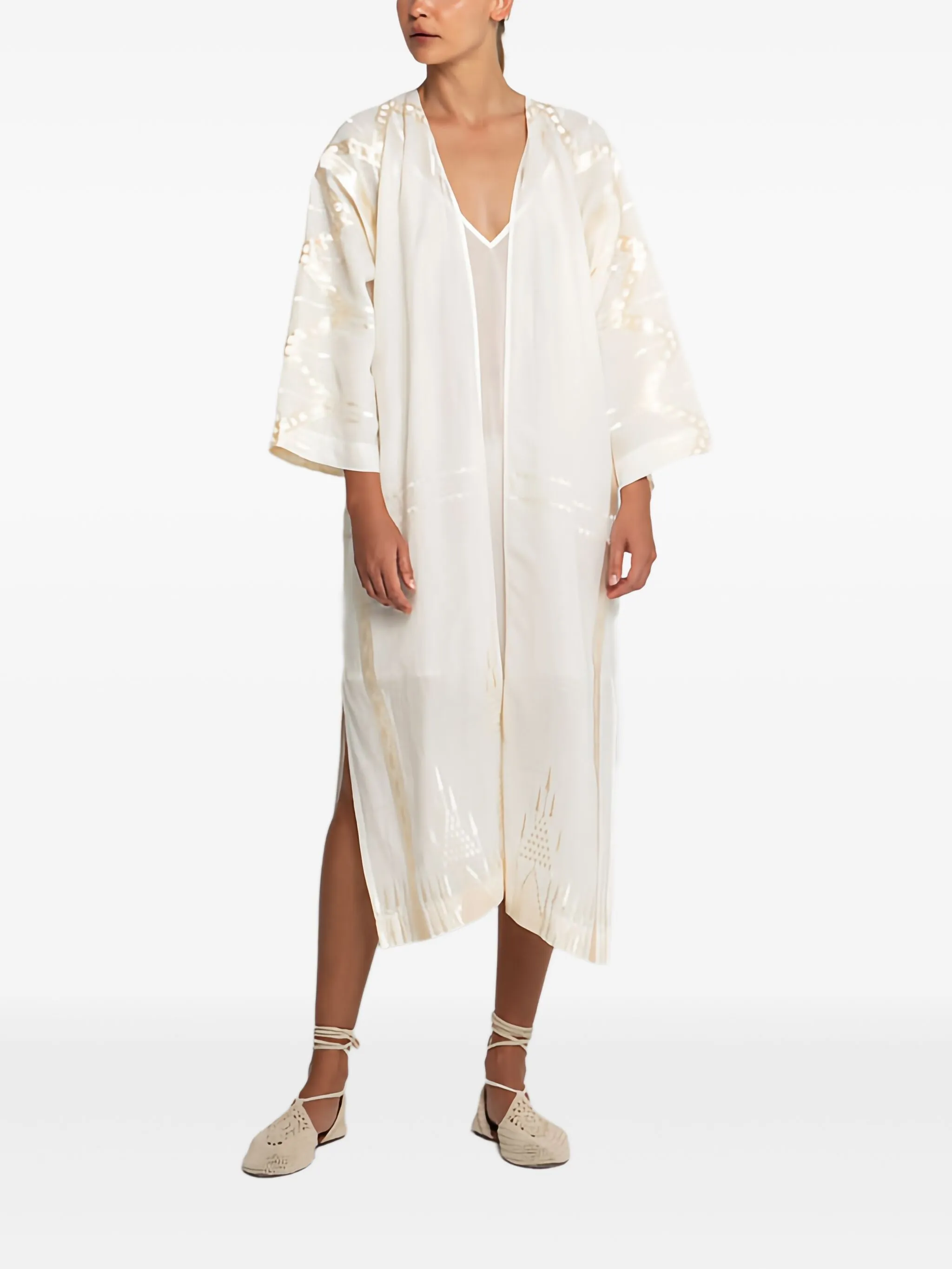 

Пальто с вышивкой Greek Archaic Kori, бежевый