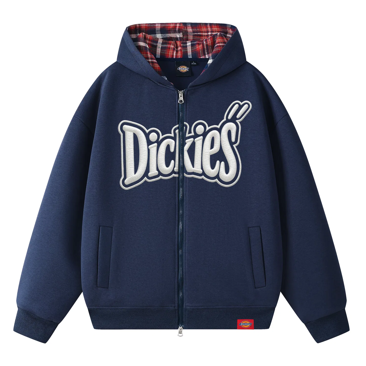 Детский свитшот с капюшоном Navy Blue/Red Plaid Dickies, Navy Blue/Red Plaid