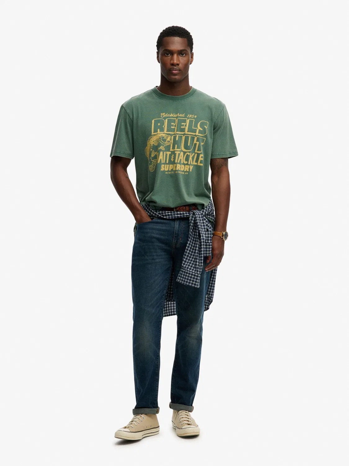 Футболка свободного кроя Roadside Trade Superdry, зеленый — фото 4