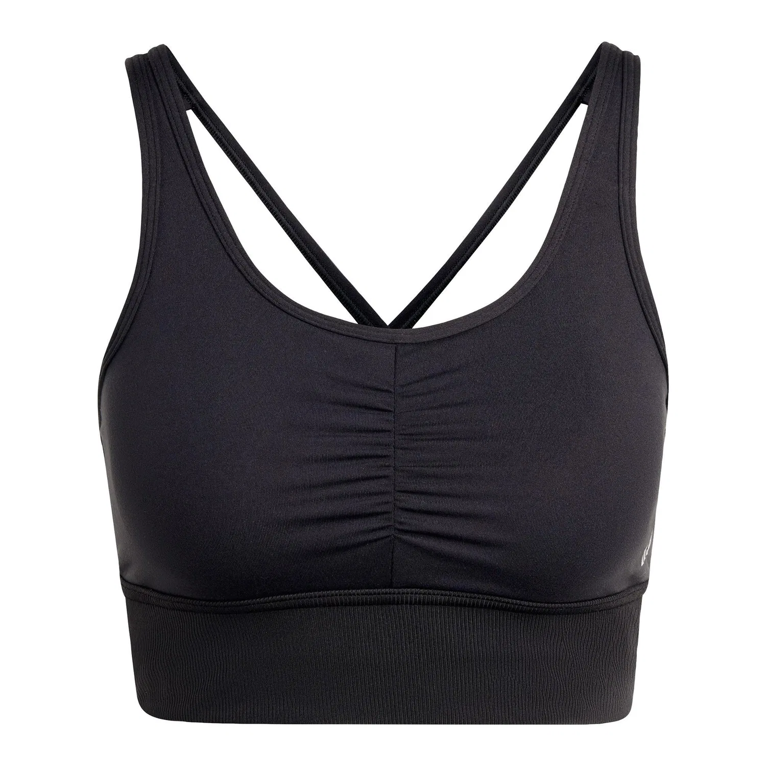 Женский спортивный бюстгальтер со средней поддержкой Essentials Medium-Support Adidas, Schwarz — фото 2
