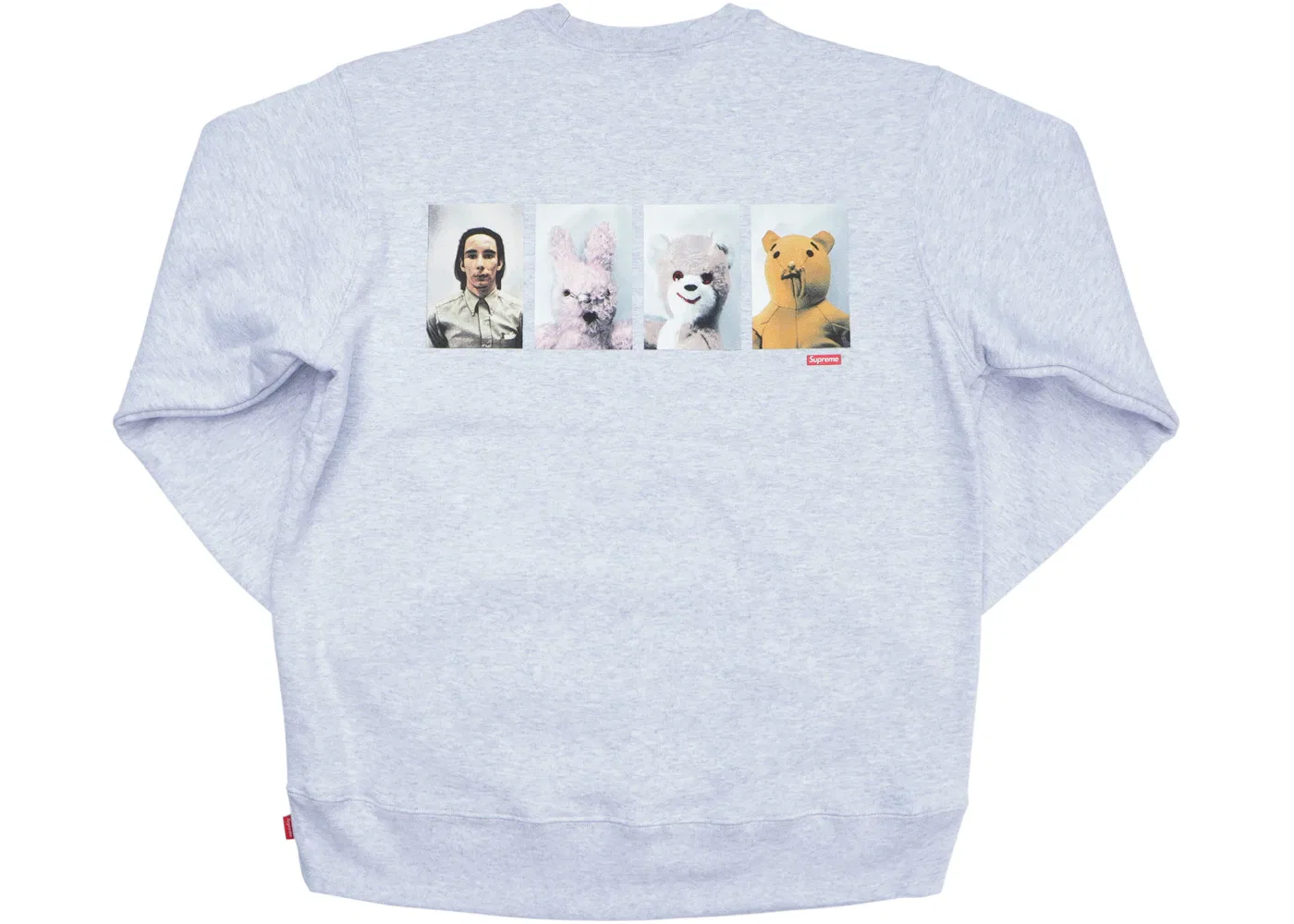 Детский свитшот с принтом Supreme Mike Kelley AhhYouth! Crewneck Sweatshirt, Ash Grey — фото 2