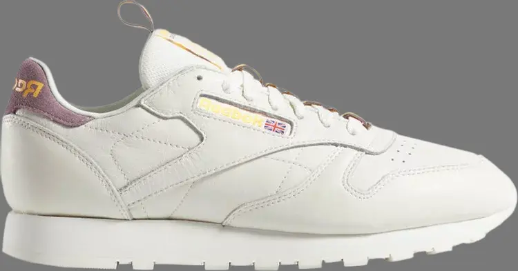 

Кроссовки classic leather vintage 'chalk orchid' Reebok, белый