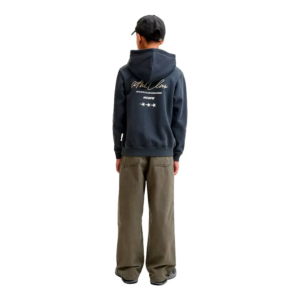 Детское худи с принтом Club Back Script Jack & jones, Blue — фото 2