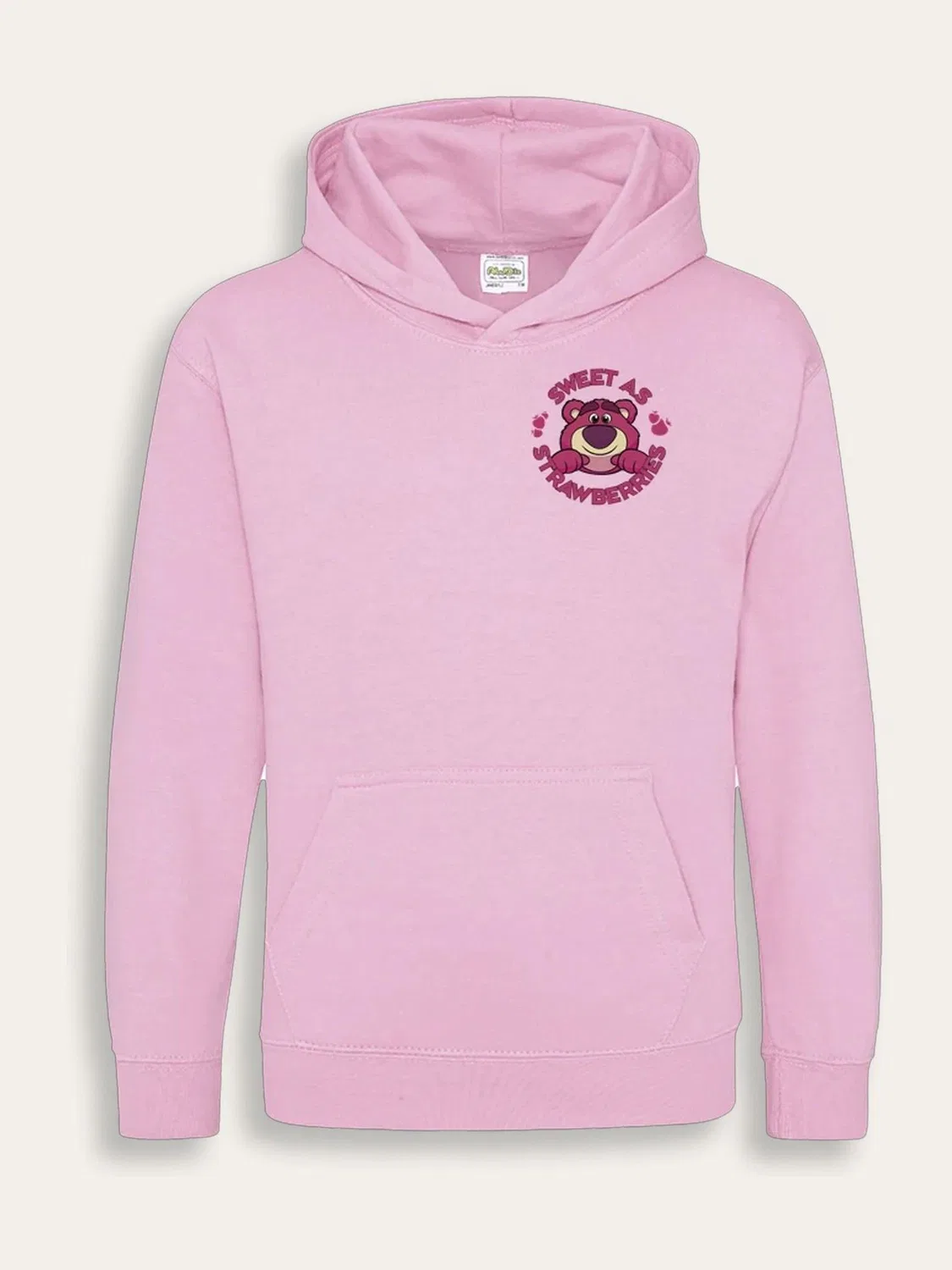 Худи детское с принтом Lotso Brand Threads, розовый — фото 4