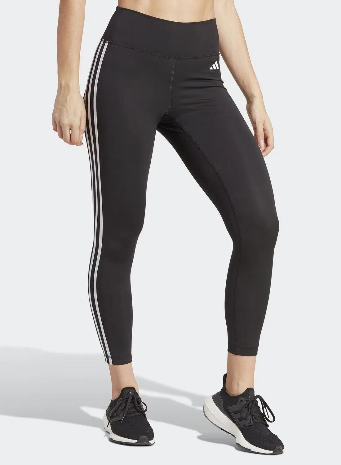 Леггинсы с высокой посадкой Train Essentials 3-Stripes Adidas, черный