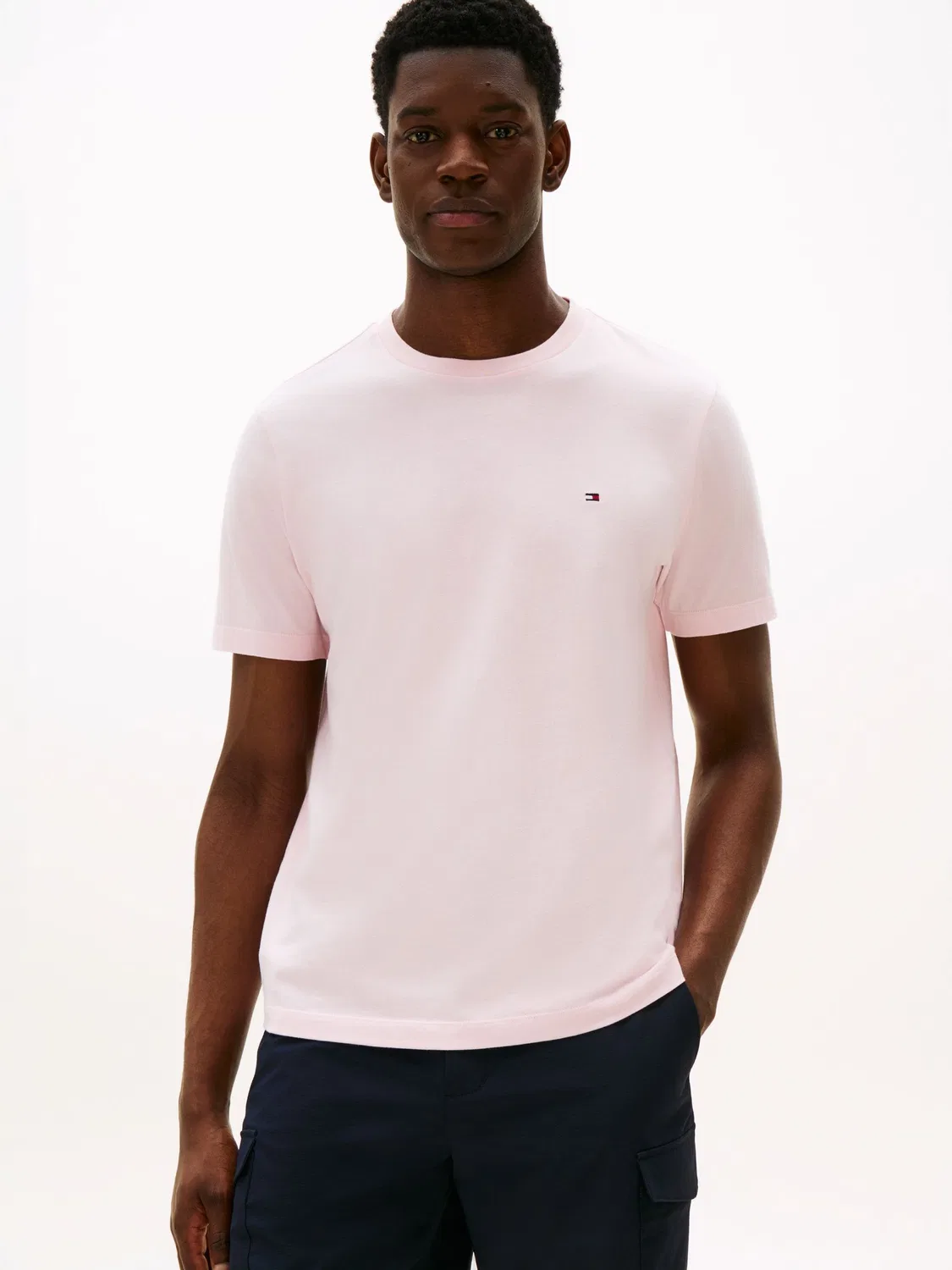 Футболка с вышивкой флага Tommy Hilfiger, розовый