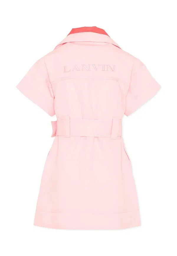 Платье-рубашка с поясом, Lyocell, Vestiti, Lanvin, Pink, розовый — фото 2