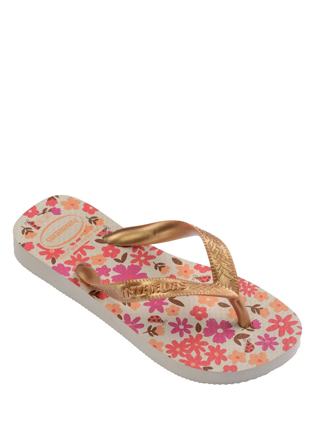 Шлепанцы детские Havaianas Flores Gold — фото 2