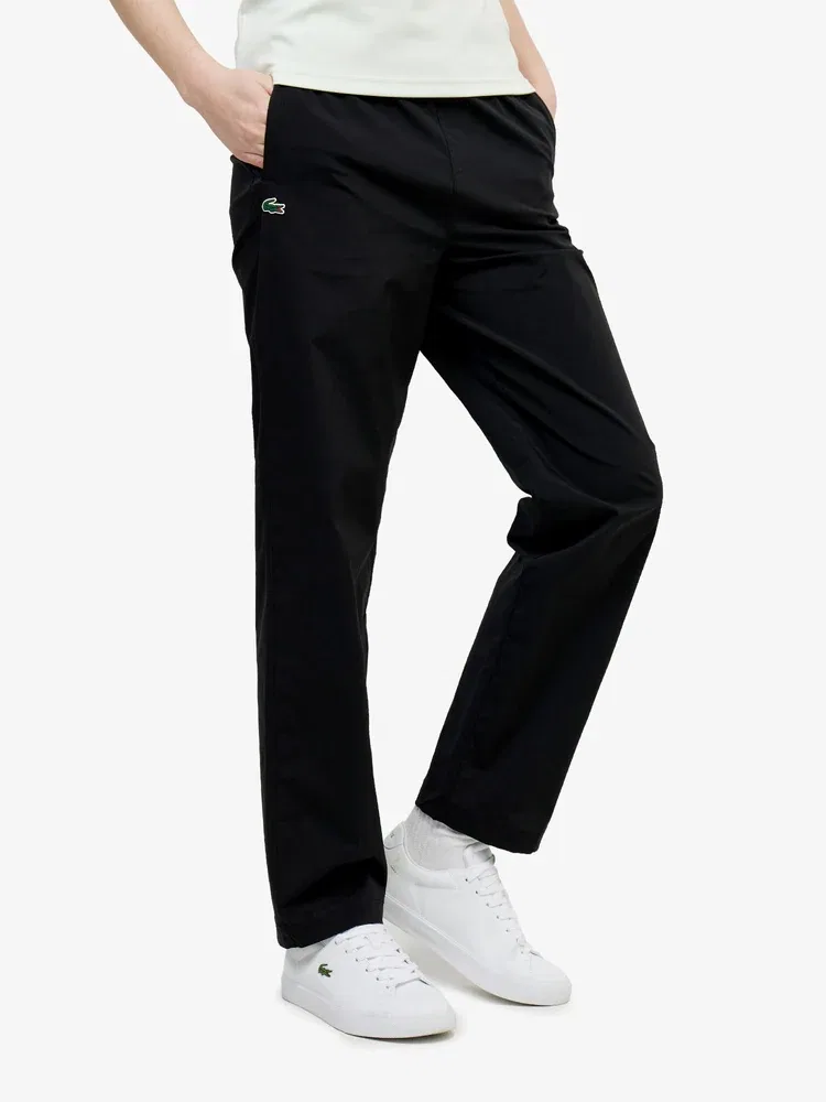 Брюки LACOSTE Stretch Woven Tapered Fit, черные — фото 2