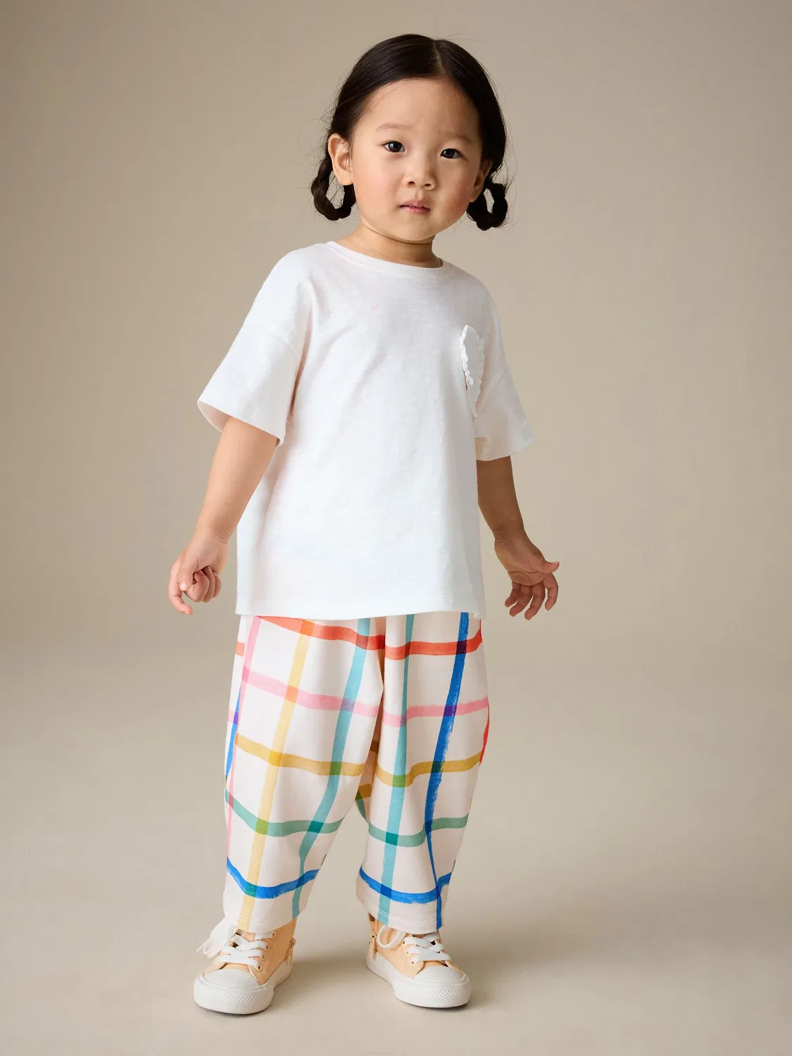Брюки Barrel leg, Rainbow Check Next, Rainbow Check — фото 2