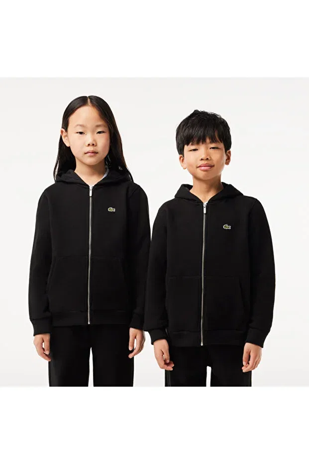 Детское худи для девочек с капюшоном Sportswear Lacoste, Black