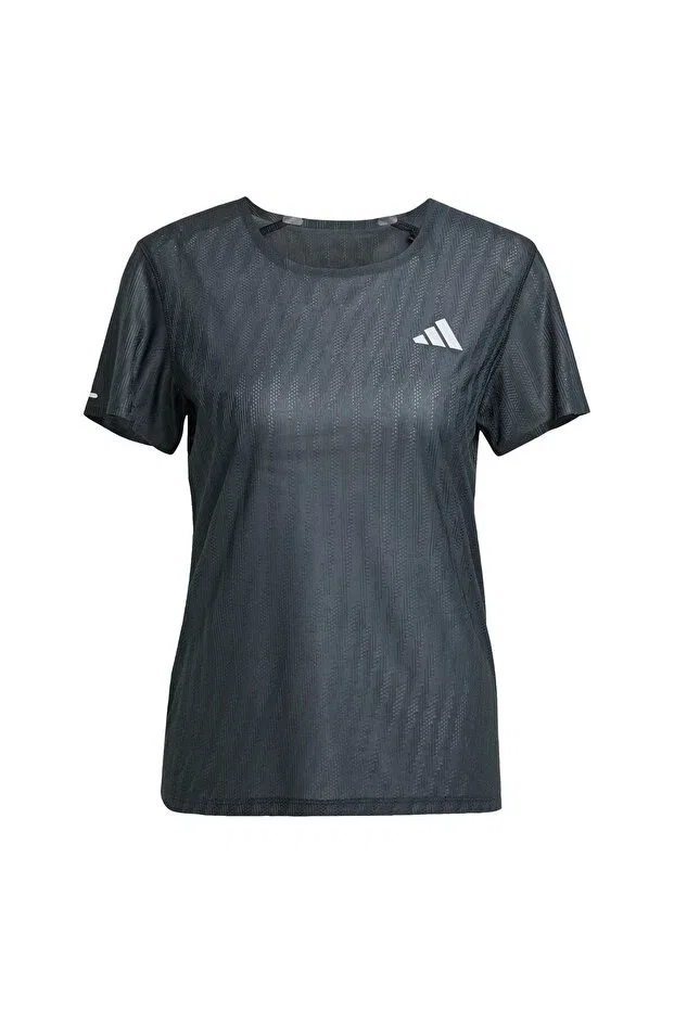 Женская футболка с полосками Adi365 running climacool+ t-shirt Adidas, Black / Grey Six — фото 2