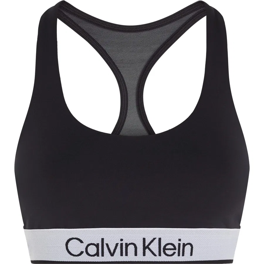 Спортивный бюстгальтер с эластичным поясом Calvin Klein, Черный — фото 2