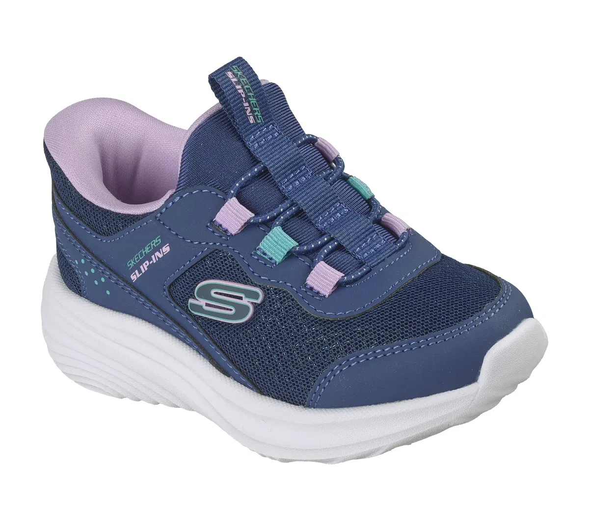 Детские слипоны Bounder Pro - Step One Skechers, тёмно-синий — фото 4