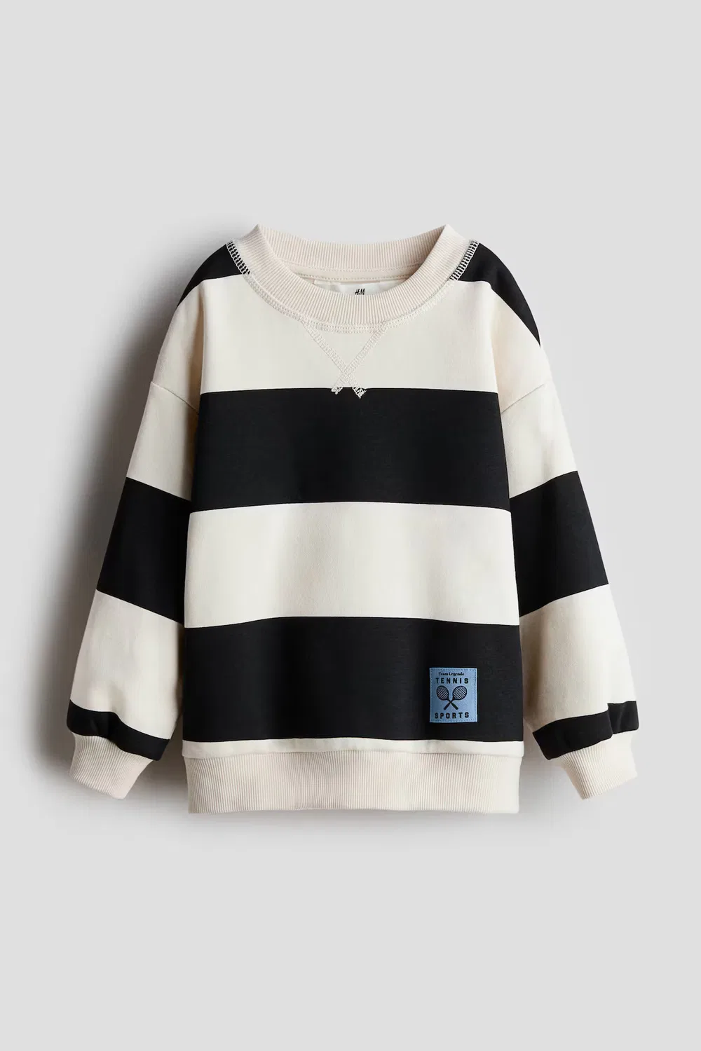 Толстовка с принтом H&M, Cremefarben/Schwarz