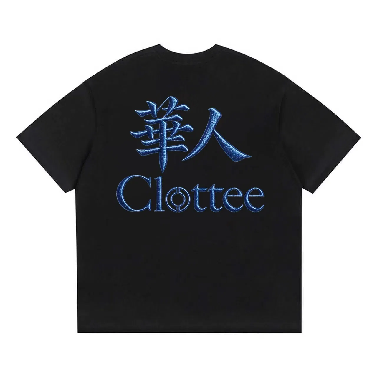 Детская футболка с вышивкой CLOT, Navy Blue[320g Heavyweight 100% cotton Embroidery] — фото 4