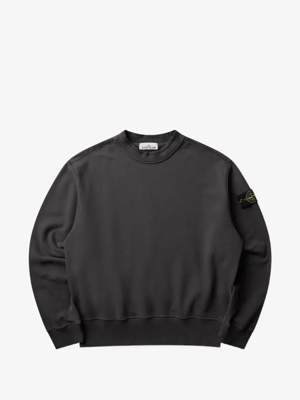 Свитшот из органического хлопка с начесом 6100022 Stone Island, серый
