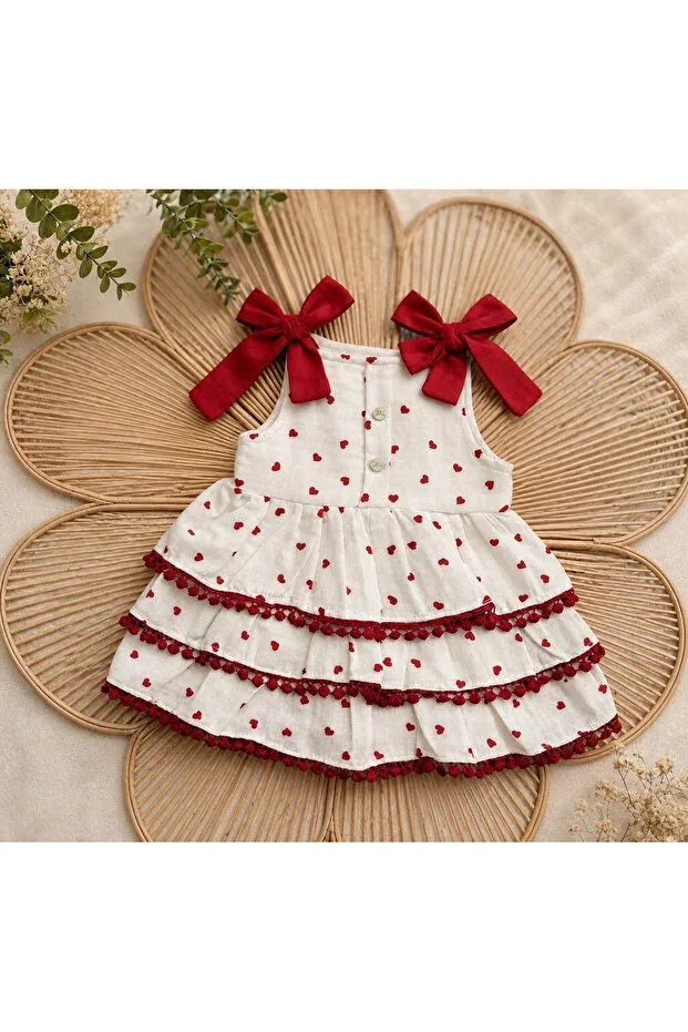 Детское платье для девочек хлопковое Allya Mini Dress, Red
