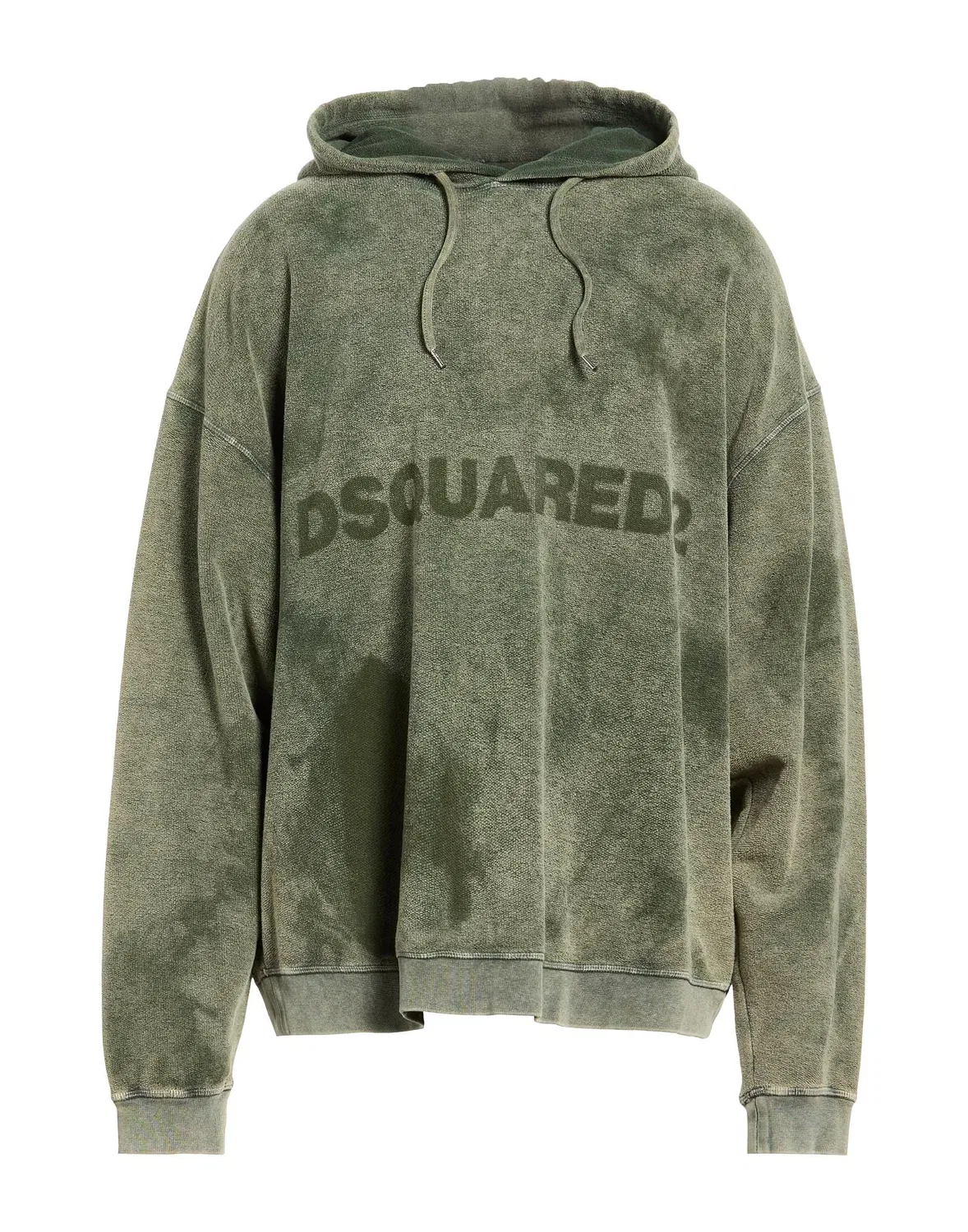 Мужская толстовка с капюшоном из французского терри Dsquared2, темно-зеленый