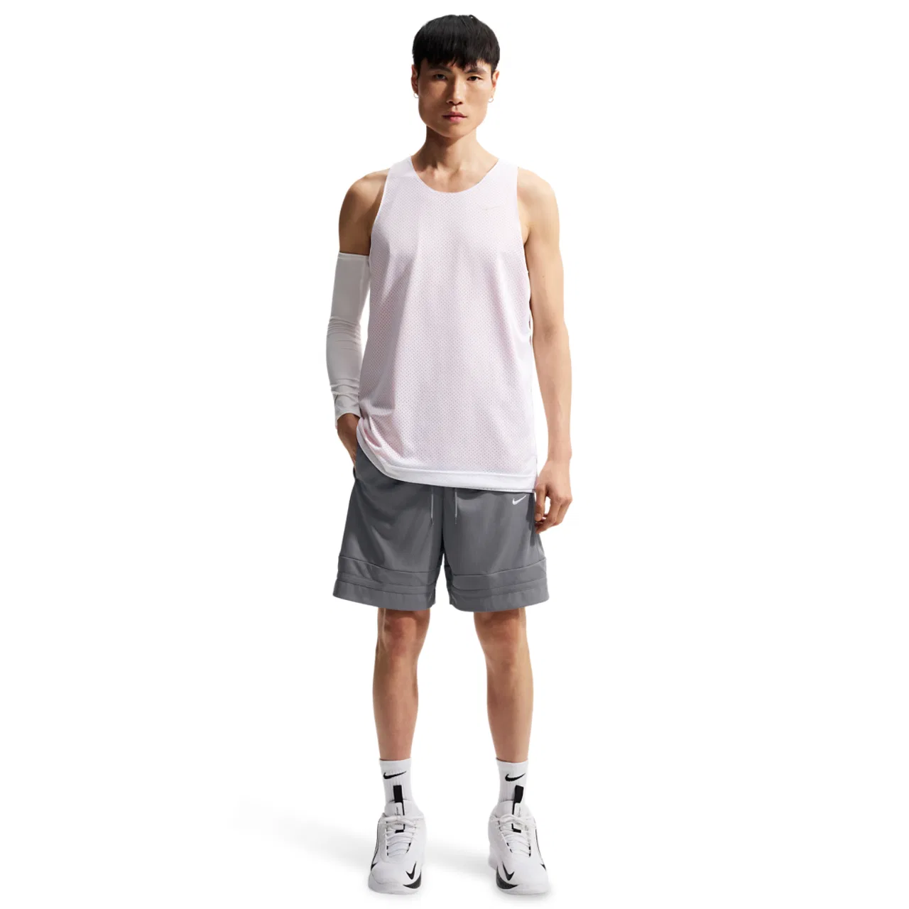 Мужские шорты баскетбольные с Dri-FIT, модель Game Classic 8", Nike, Cool Grey — фото 3