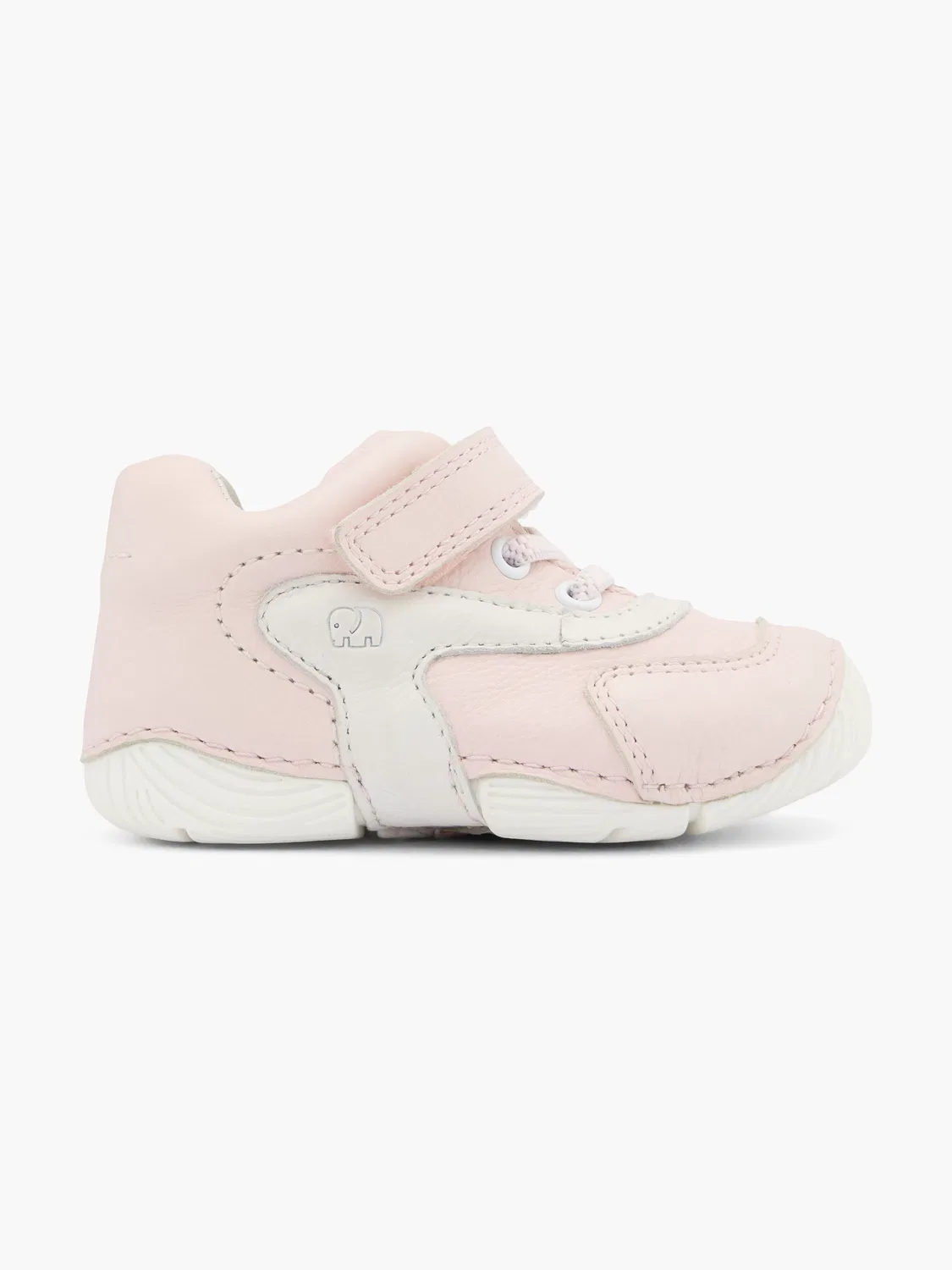 Детские кеды на шнуровке и липучке Elefanten, цвет Rose Gold