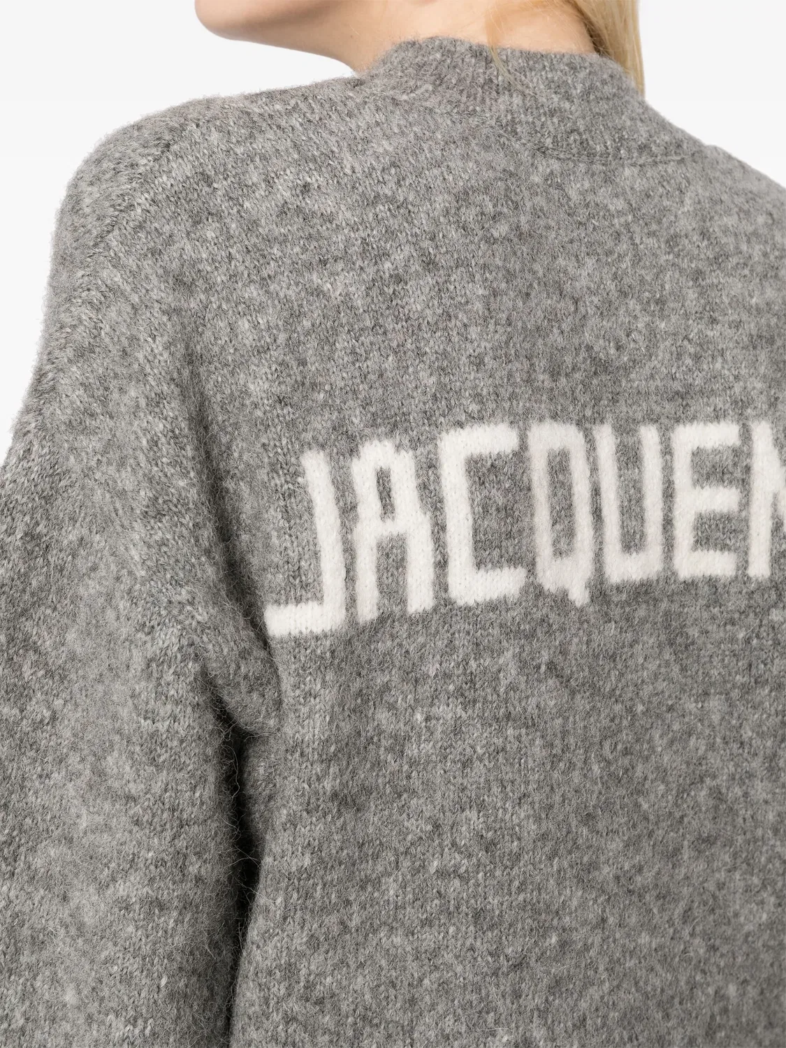 Jacquemus Вязаный свитер из альпаки серый — фото 2