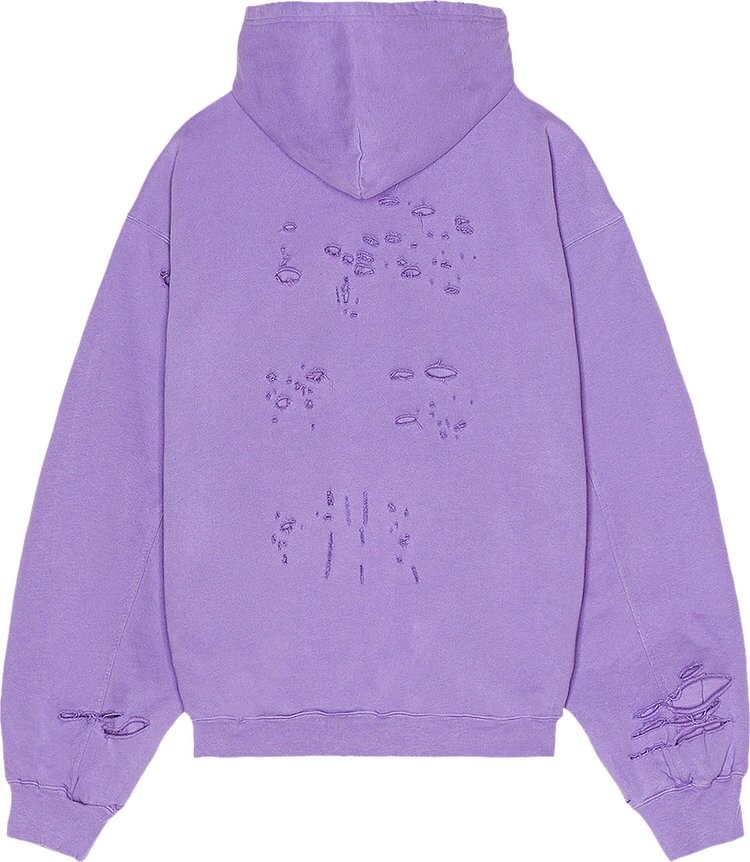 Худи Balenciaga Destroyed Light Purple/White — фото 3