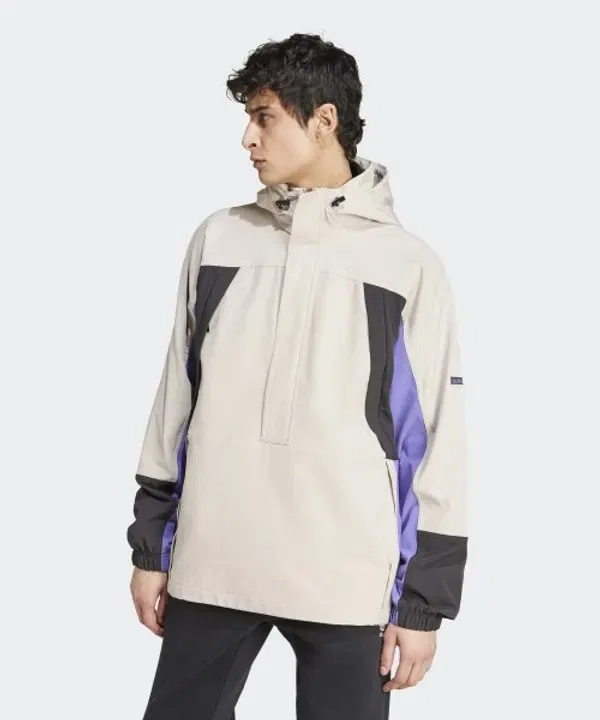 Анорак с цветовыми блоками, Adidas, бежевый