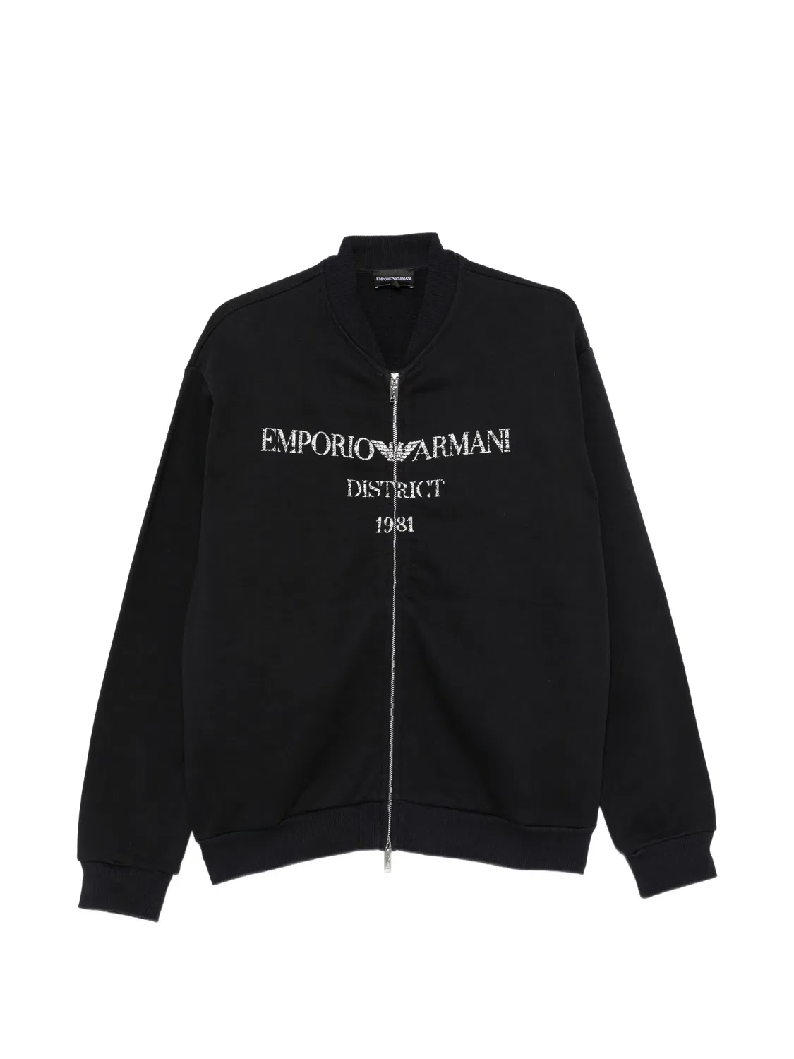 Emporio Armani Свитшот на молнии с логотипом, синий