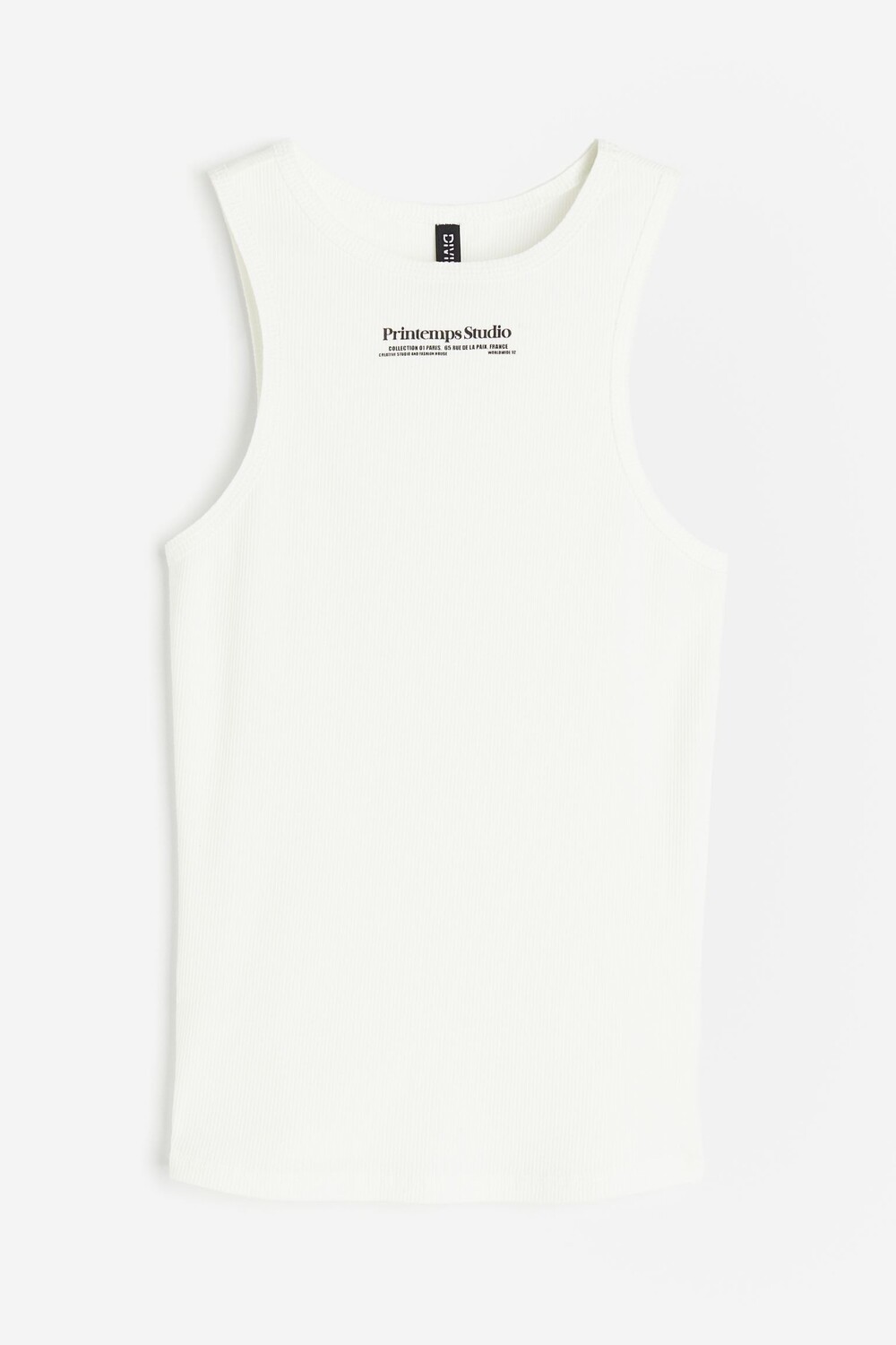 

Топ H&M Ribbed Tank, кремовый