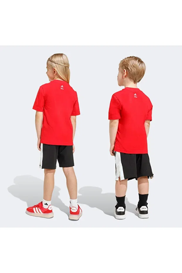 Детский спортивный костюм для девочки красный Mickey Mouse Adidas, Red — фото 2