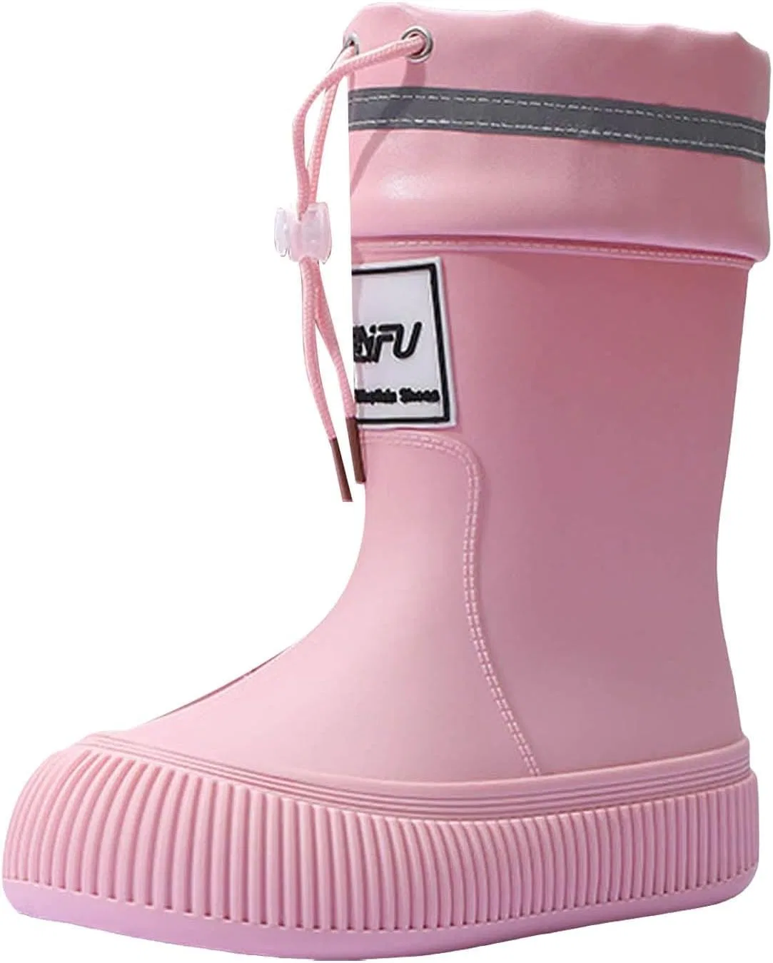 Детские резиновые сапоги для девочек с регулируемой манжетой, Pink
