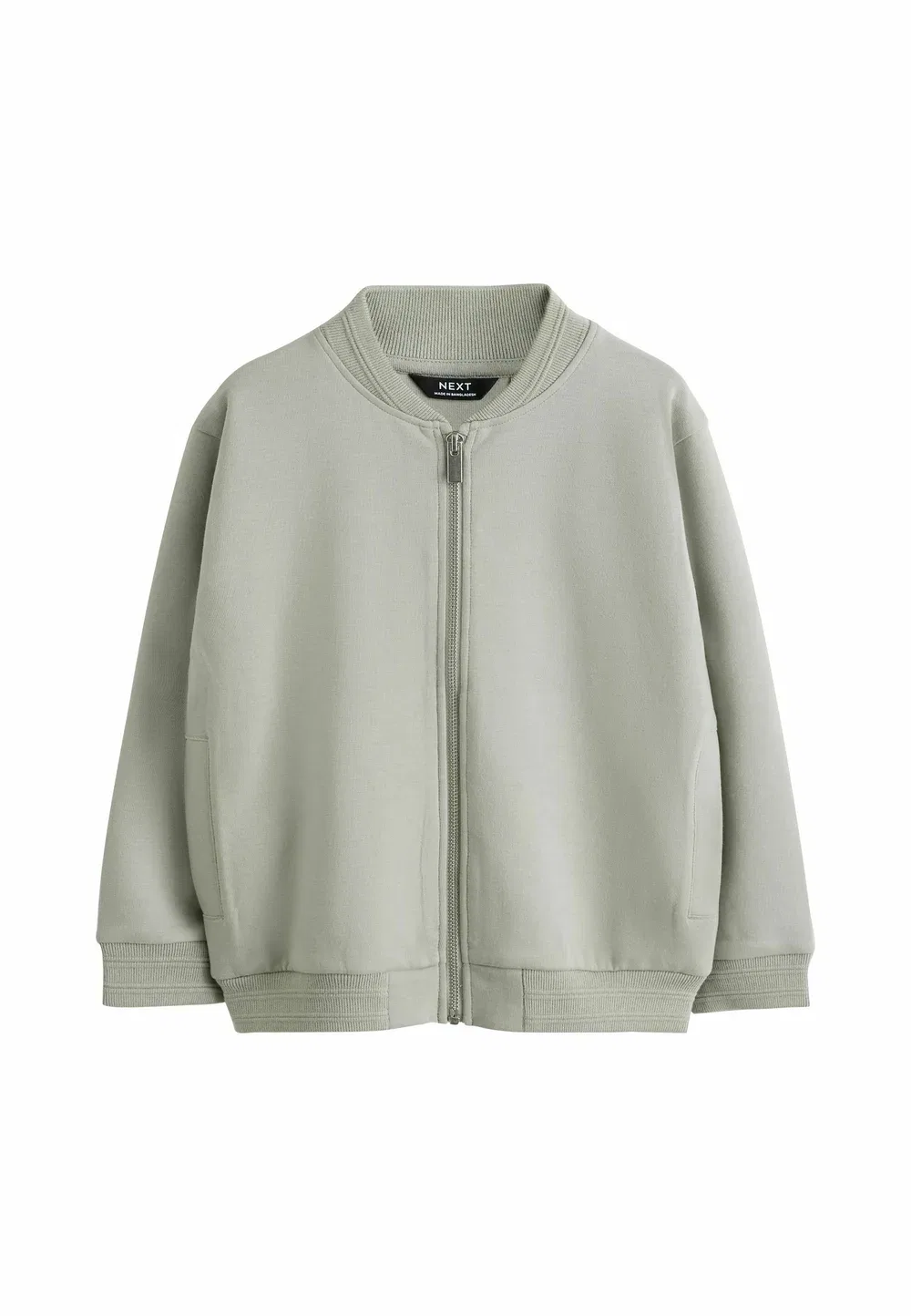 Куртка-Бомбер классического кроя - стильная толстовка на молнии Next, Soft Green Interlock